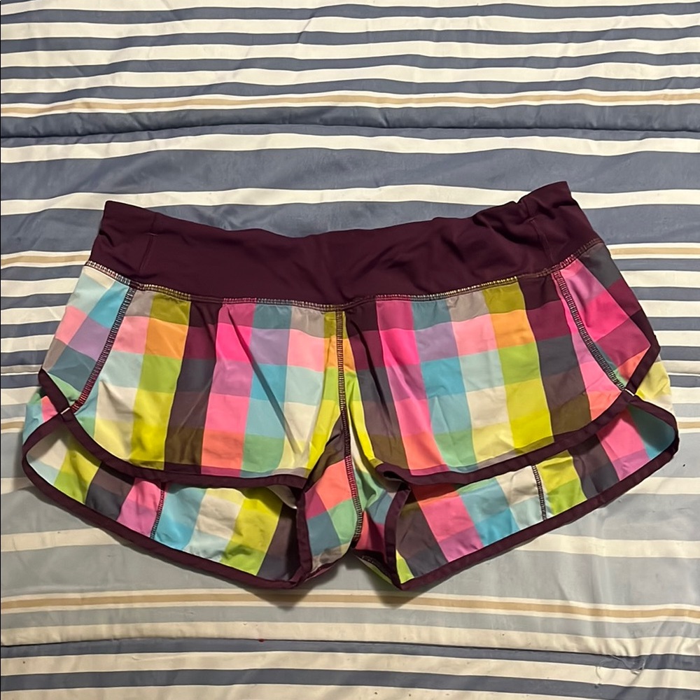 EUC Lululemon Athletica Purple and Pink Athletic Shorts